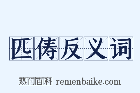 匹俦反义词是什么意思的图片